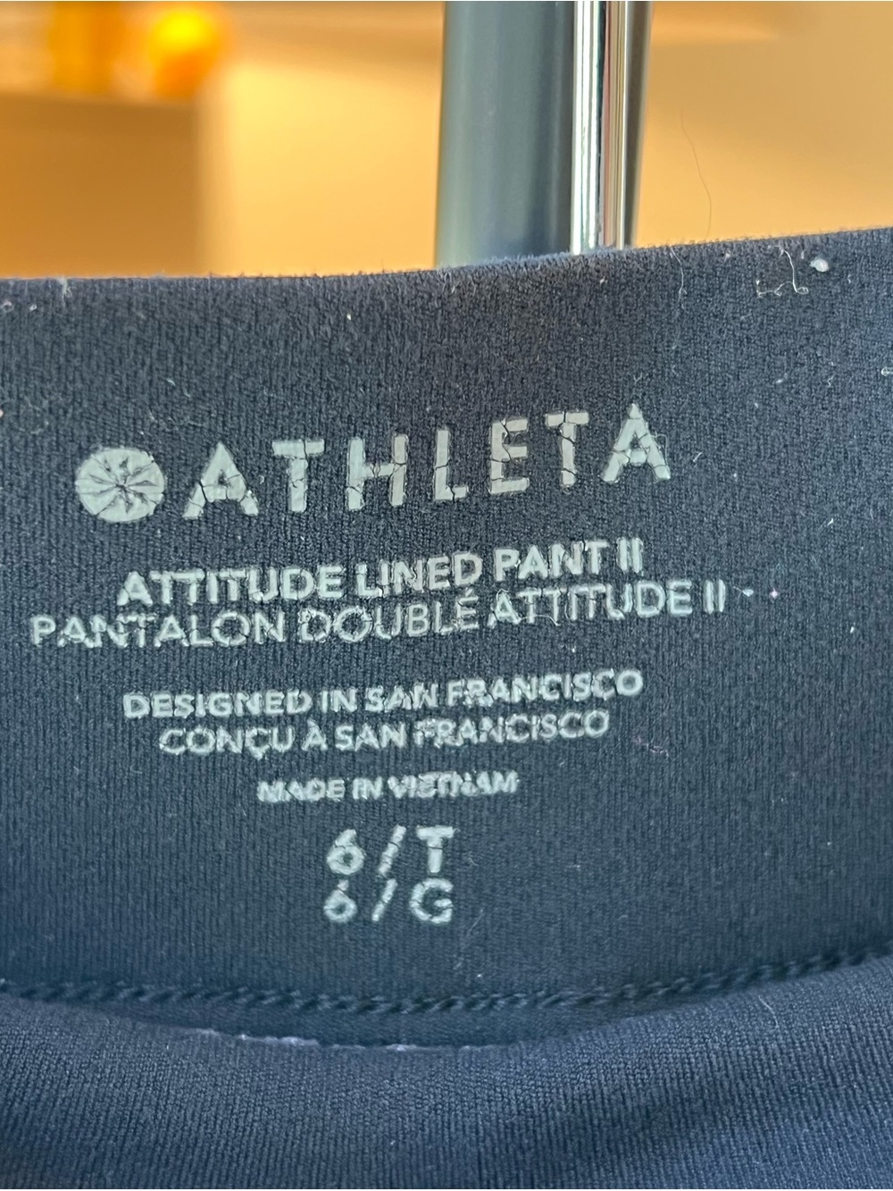 Athleta Black Attitude Lined Pant II size 6T PREOWNED - Picture 4 of 7